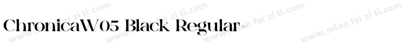 ChronicaW05 Black Regular字体转换